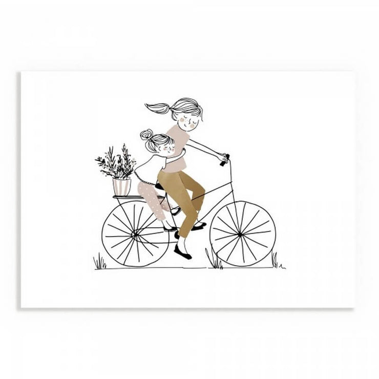 Affiche Balade à vélo - Fille