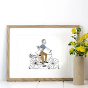 Affiche A4 Balade Vélo Papa et Fille - My Lovely Thing