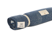 Matelas à langer en coton bio bleu et doré - Nobodinoz