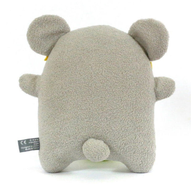 Doudou ourson gris à lunettes jaunes Hawking - Noodoll