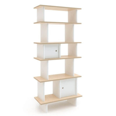 Etagère haute pour enfant en bois clair et blanc - Oeuf NYC