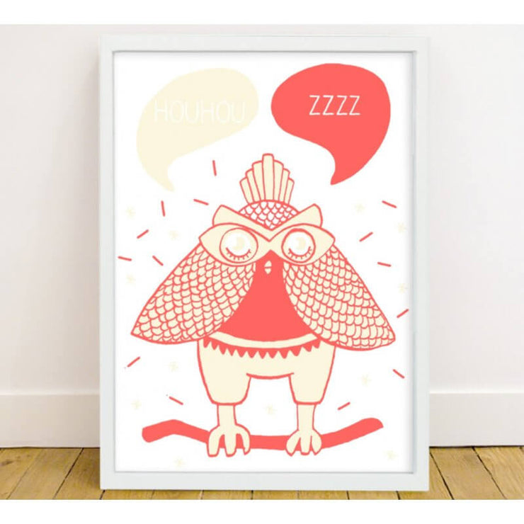 Affiche phosphorescente Loula hibou - Déco enfant OMY