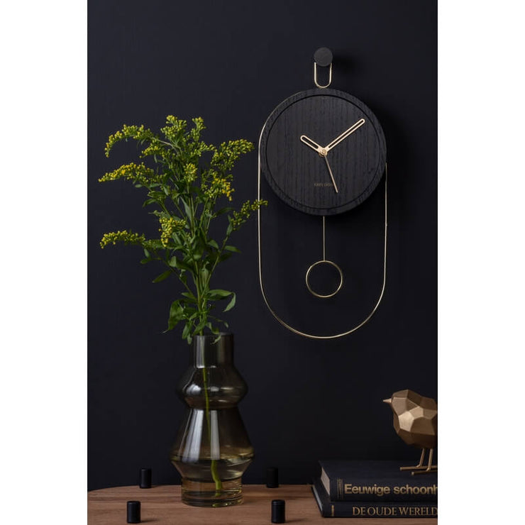 Pendule Wall Clock Swing Noir - Karlsson