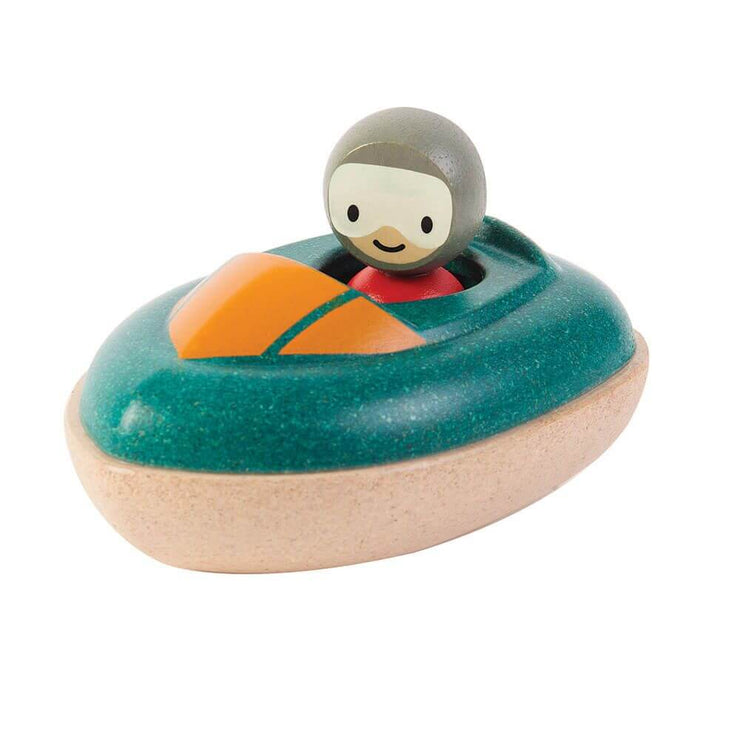 Jouet de bain hors bord en bois - Plan Toys