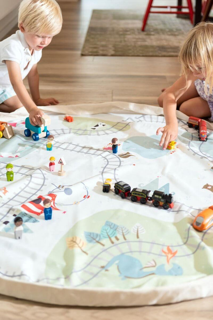 PLAY & GO - Sac de rangement pour jouets train - Enfant – French Blossom