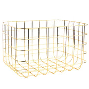 Panier de rangement medium en metal doré - Present Time