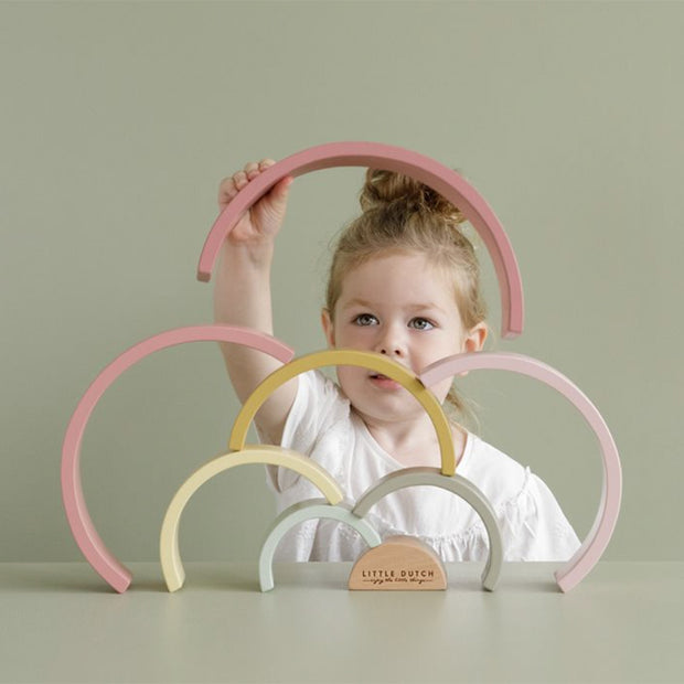 jouet en bois arc-en-ciel little dutch