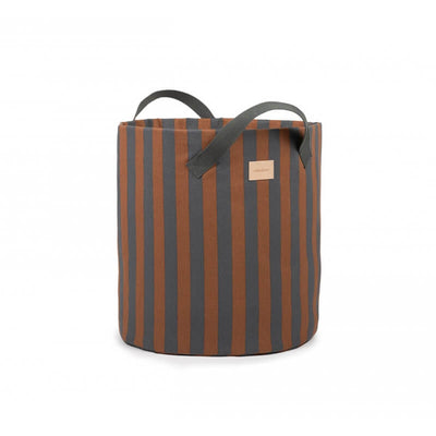 Sac à Jouets Majestic Blue Brown Stripes - Nobodinoz