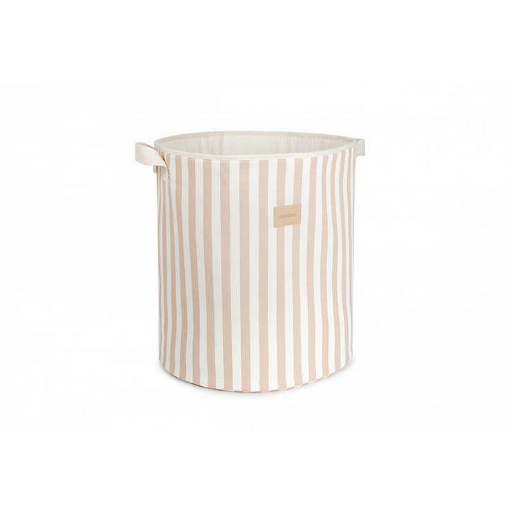 Sac à Jouets Odéon Taupe Stripes Natural - Nobodinoz