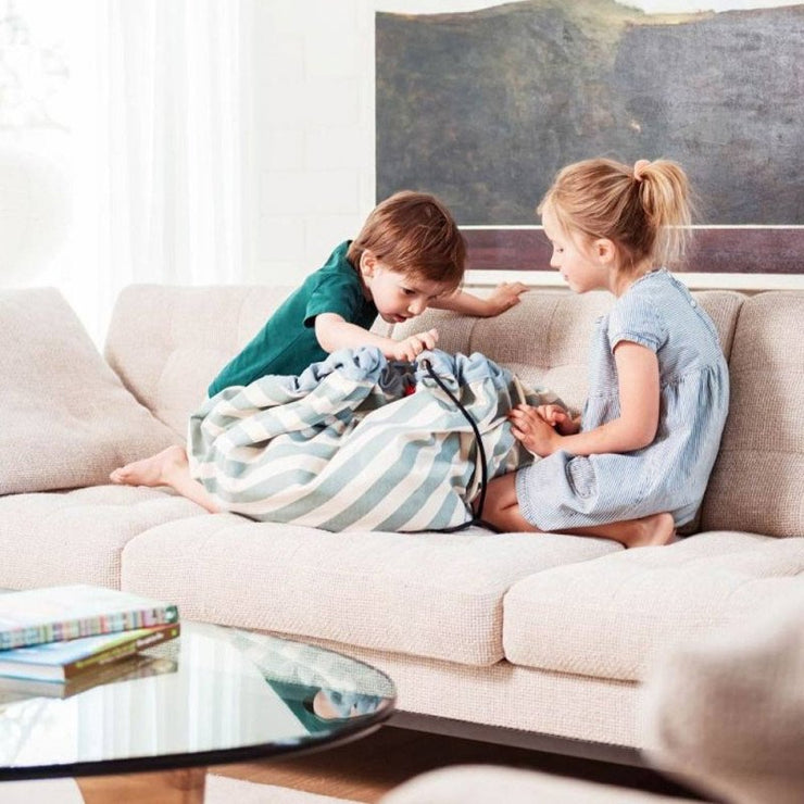 Sac à jouets Play&Go rayures vertes