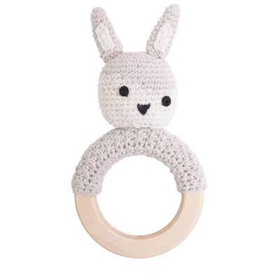 Hochet en crochet - Lapin beige