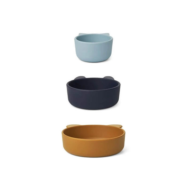 Set de 3 bols en Silicone Blue Multi - Liewood