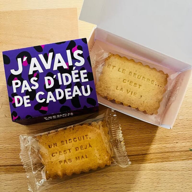 Boite de Biscuits "J'avais Pas d'Idée de Cadeau" - The French Biscuit