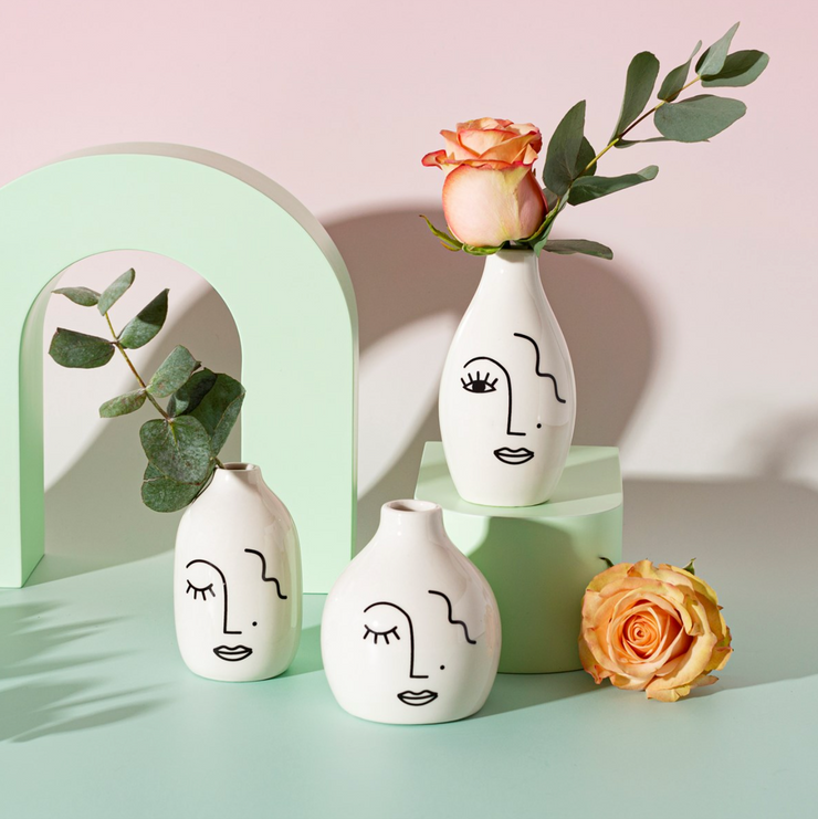 Vase - Visage abstrait