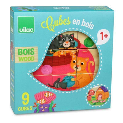 Vilac - Cubes en bois animaux - Fabrication française