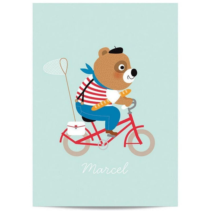 Affiche vintage Marcel le Parisien Zü - Déco enfant